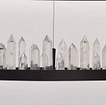 Люстра с двумя кольцами черного цвета с хрустальными элементами QUARTZ CRYSTAL варинант исполнения - 6 | Loft Concept в Краснодаре