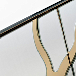 Консоль с ящиками зеркальная с золотым декором Gold Painted Mirror Console варинант исполнения - 3 | Loft Concept в Краснодаре