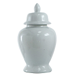 Ваза белая с крышкой однотонная Chinoiserie Ceramics варинант исполнения - 1 | Loft Concept в Краснодаре