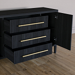 Буфет Primo с тремя ящиками и двумя фасадами Черный дуб варинант исполнения - 4 | Loft Concept в Краснодаре