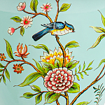 Настольная лампа голубая с изображением птиц Slip Away варинант исполнения - 6 | Loft Concept в Краснодаре