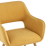 Стул в рогожке желтого цвета NEASAN STOOL варинант исполнения - 7 | Loft Concept в Краснодаре