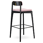 Барный стул из массива ясеня с обивкой из рогожки Elegant Ash Shape варинант исполнения - 3 | Loft Concept в Краснодаре