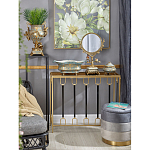 Зеркало с бронзовой подставкой в виде дерева и фарфоровыми птичками на голубом основании Eden Garden варинант исполнения - 3 | Loft Concept в Краснодаре