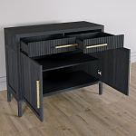 Буфет Primo с двумя ящиками и двумя фасадами Черный дуб варинант исполнения - 4 | Loft Concept в Краснодаре