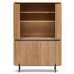 Буфет высокий из дерева манго и металла с открытыми полками и 2-мя дверцами Toinette варинант исполнения - 3 | Loft Concept в Краснодаре