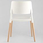 Пластиковый стул на ножках из массива бука Ferret White варинант исполнения - 6 | Loft Concept в Краснодаре