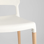 Пластиковый стул на ножках из массива бука Ferret White варинант исполнения - 8 | Loft Concept в Краснодаре