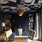 Обои ручная роспись в стиле Арт-деко Symphony Original colourway on Flint silk dupion варинант исполнения - 2 | Loft Concept в Краснодаре