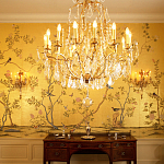 Обои ручная роспись Badminton Deep Rich Gold gilded paper варинант исполнения - 4 | Loft Concept в Краснодаре