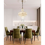 Люстра с декором из мрамора и хрусталя Dione Marble Crystal Chandelier варинант исполнения - 2 | Loft Concept в Краснодаре