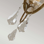 Бра с овальным зеркальным основанием с лампой в виде свечи и хрустальными подвесками Feiss варинант исполнения - 4 | Loft Concept в Краснодаре