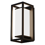 Уличный настенный светильник прямоугольный с чёрной рамкой Высота 35 см Geometric Glow варинант исполнения - 1 | Loft Concept в Краснодаре