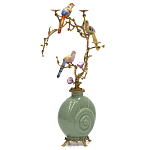 Фарфоровый подсвечник с бронзовым декором Eden Garden варинант исполнения - 2 | Loft Concept в Краснодаре