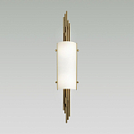 Бра с цилиндрическим белым плафоном на бронзовом основании с вертикальным декором из металлических трубок Sohne варинант исполнения - 2 | Loft Concept в Краснодаре