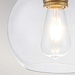 Подвесной светильник латунного цвета с прозрачным стеклянным плафоном Feiss варинант исполнения - 8 | Loft Concept в Краснодаре