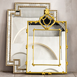 Зеркало прямоугольное Golden Classic Ornament Mirror варинант исполнения - 5 | Loft Concept в Краснодаре