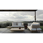 Дизайнерский кофейный стол из дерева с керамической столешницей уличный SWAY Coffee Table варинант исполнения - 3 | Loft Concept в Краснодаре