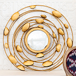 Зеркало в круглой раме украшенной раковинами с жемчугом Pearl in the Gleam варинант исполнения - 2 | Loft Concept в Краснодаре