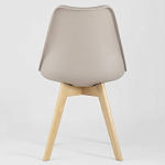 Стул с основой из пластика и мягким сиденьем Arvika Beige варинант исполнения - 4 | Loft Concept в Краснодаре