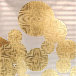 Обои ручная роспись в стиле Арт-деко Namban Colourway SC-289 on gold gilded paper варинант исполнения - 2 | Loft Concept в Краснодаре