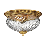 Потолочный светильник цвета латунь с прозрачным рифленым плафоном в форме чаши Hinkley варинант исполнения - 1 | Loft Concept в Краснодаре