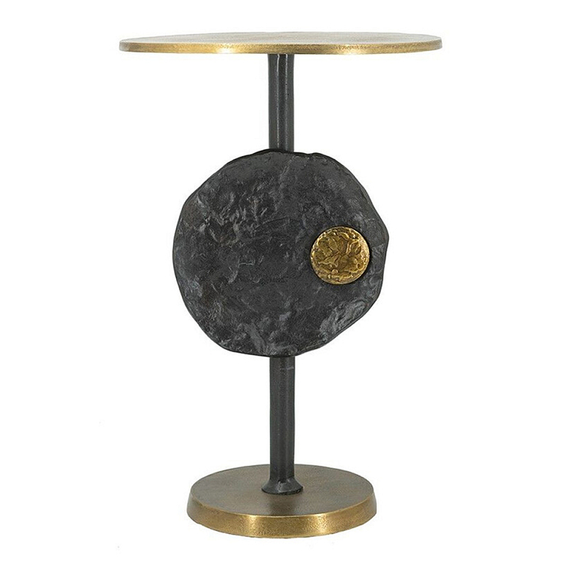 Столик приставной с абстрактным основанием и акцентом в виде золотистого диска Heavenly Space  в Краснодаре | Loft Concept 