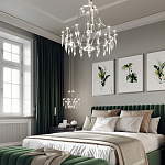 Люстра подвесная из металла с прозрачными подвесками из хрусталя Quasar 93 варинант исполнения - 14 | Loft Concept в Краснодаре