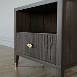 Прикроватная тумбочка с полкой Elsa Dreams Walnut  варинант исполнения - 3 | Loft Concept в Краснодаре