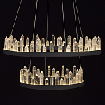 Люстра с двумя кольцами черного цвета с хрустальными элементами QUARTZ CRYSTAL варинант исполнения - 5 | Loft Concept в Краснодаре