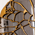 Зеркало кругле в декоративной раме золотого цвета Golden Ratio варинант исполнения - 2 | Loft Concept в Краснодаре