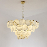 Люстра подвесная четырехъярусная с подвесками в форме дисков Cryptocrystalline Stone варинант исполнения - 7 | Loft Concept в Краснодаре