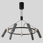 Люстра круглая с 9-ю цилиндрическими плафонами на магнитном креплении Bronze Concert варинант исполнения - 2 | Loft Concept в Краснодаре