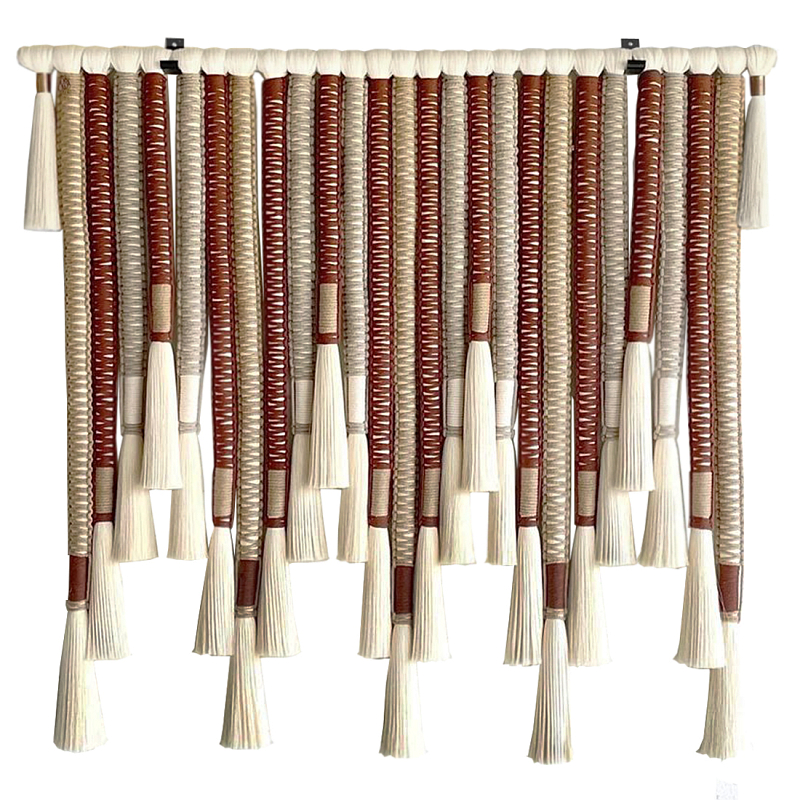 Декор настенный в Эко стиле с кисточками wall panel Thread brushes Коричневый Бежевый в Краснодаре | Loft Concept 
