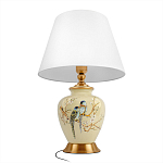 Настольная лампа бежевая с изображением птиц Slip Away варинант исполнения - 3 | Loft Concept в Краснодаре