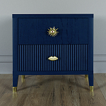 Тумба прикроватная с двумя ящиками Elsa Dreams Blue варинант исполнения - 5 | Loft Concept в Краснодаре