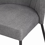 Стул серый с широкой закругленной спинкой Chair Gray Attractive варинант исполнения - 7 | Loft Concept в Краснодаре