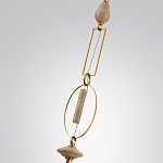 Подвесной светильник со стеклянным плафоном и декоративной вставкой из текстурного камня Tectona  варинант исполнения - 6 | Loft Concept в Краснодаре