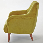 Кресло велюровое горчичного цвета Diaspro Mustard Armchair варинант исполнения - 4 | Loft Concept в Краснодаре