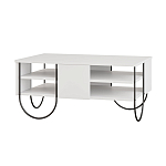 Стол журнальный прямоугольной формы с 2-мя полками белого цвета NORFOLK WHITE варинант исполнения - 1 | Loft Concept в Краснодаре