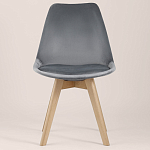 Стул с мягким велюровым сиденьем Arvika Grey варинант исполнения - 3 | Loft Concept в Краснодаре