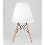 Пластиковый стул на ножках из массива бука Eames White  варинант исполнения - 4 | Loft Concept в Краснодаре