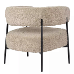 Кресло полукруглое мягкое с буклированной обивкой Armchair with Boucle Upholstery варинант исполнения - 1 | Loft Concept в Краснодаре