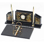 Настольный письменный набор из камня офиокальцит и змеевик Successful Leader варинант исполнения - 2 | Loft Concept в Краснодаре