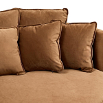 Кушетка круглая с обивкой из велюра коричневая Milky Brown Chair варинант исполнения - 6 | Loft Concept в Краснодаре