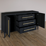 Буфет Primo с тремя ящиками и двумя фасадами Черный дуб варинант исполнения - 6 | Loft Concept в Краснодаре