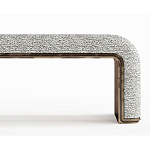 Банкетка Forli с элегантными латунными вставками  варинант исполнения - 2 | Loft Concept в Краснодаре