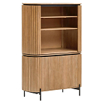 Буфет высокий из дерева манго и металла с открытыми полками и 2-мя дверцами Toinette варинант исполнения - 1 | Loft Concept в Краснодаре