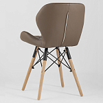 Стул с коричневым сиденьем из экокожи JEROEN варинант исполнения - 5 | Loft Concept в Краснодаре