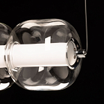 Люстра линейная с 6-ю прозрачными стеклянными плафонами округлой формы HANDLE GRAPE варинант исполнения - 10 | Loft Concept в Краснодаре